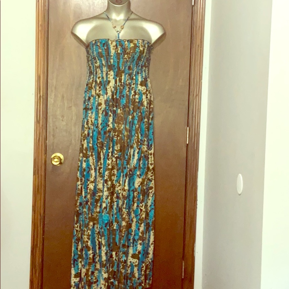 CarenSport Tube Halter Tie Maxi Dress 3x